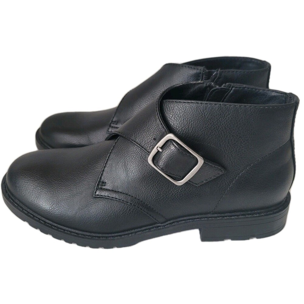 Frye and Co Mens Oliver Stacked Heel Casual Dress Boots shoes Bla Size 8